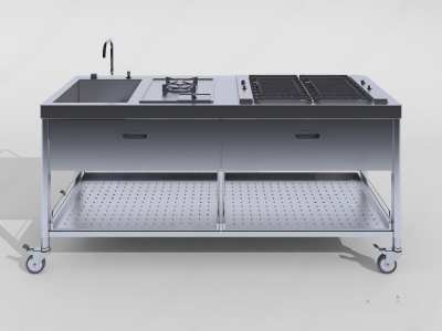 现代水槽3D模型下载